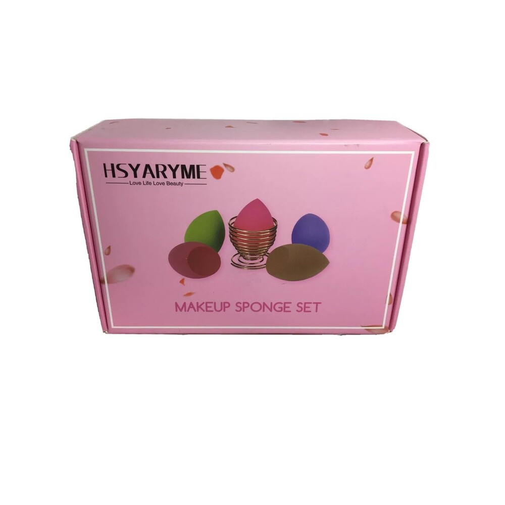 Hayaryme Makeup sponge Blender Set. 5 Sponge And One Holder. New ￼￼